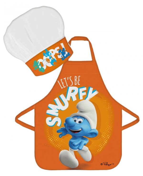 Smurfs Oops barnförkläde 2-delat set
