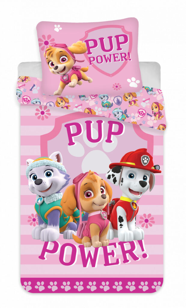 Paw Patrol påslakanset 140x200 cm, 70x90 cm mikrofiber