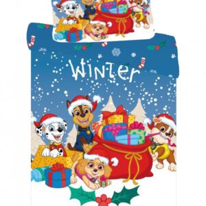 Paw Patrol julpåslakan 140x200 cm, 70x90 cm