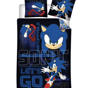 Sonic the Hedgehog Unstoppable påslakan set 140x200 cm, 70x90 cm