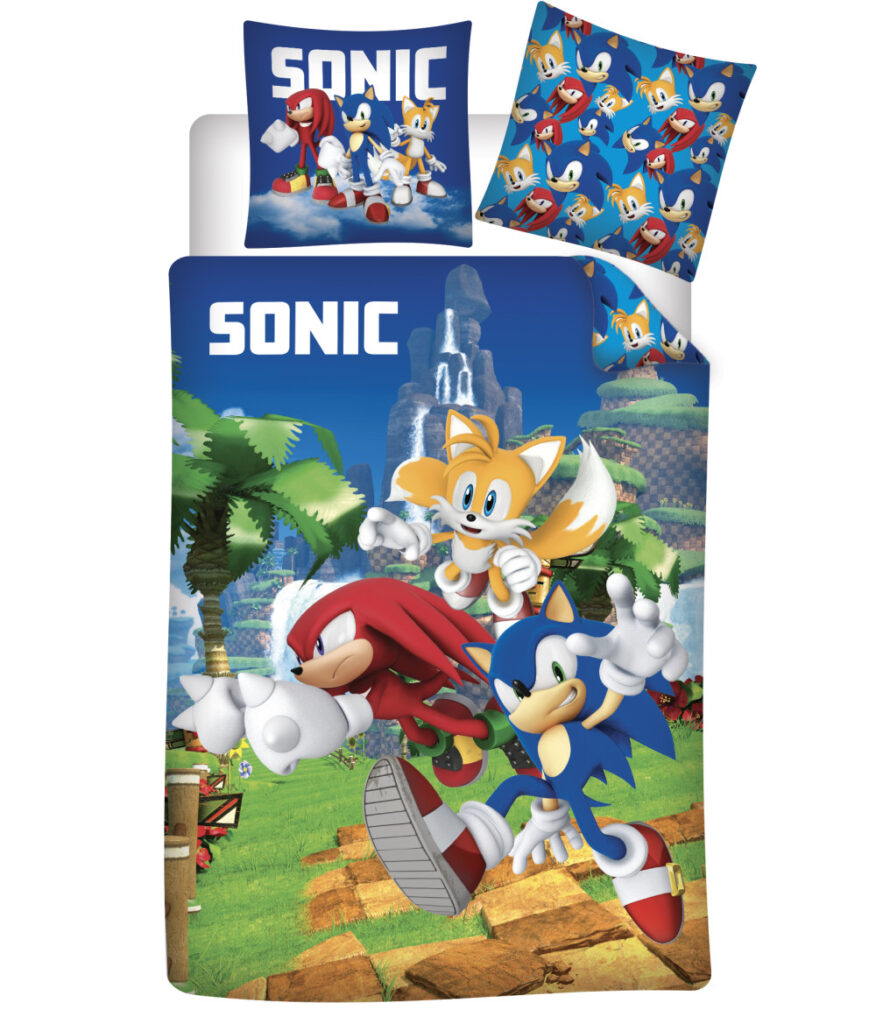 Sonic the Hedgehog Speedy Dreams Barnbäddset 100x135 cm, 40x60 cm