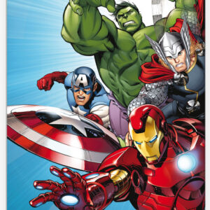 Avengers ljusblå fleecefilt 100x140 cm