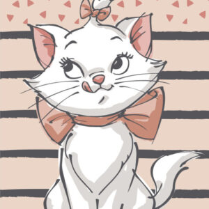Disney Marie Yummy katt badhandduk, strandhandduk 70x140 cm