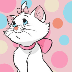 Disney Marie Bubble katt badhandduk, strandhandduk 70x140 cm