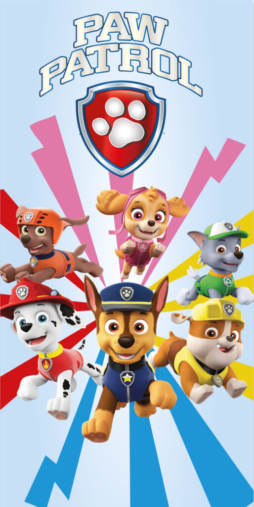 Paw Patrol Blitz badhandduk, strandhandduk 70x140 cm