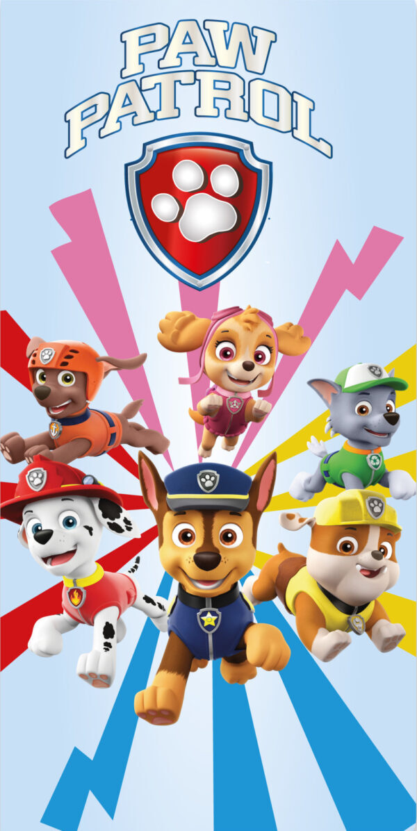 Paw Patrol Blitz badhandduk, strandhandduk 70x140 cm