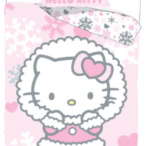 Hello Kitty Cozy Winter påslakan 140×200 cm, 70×90 cm