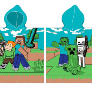 Minecraft Diamond Defender strandhandduk poncho 50x115 cm
