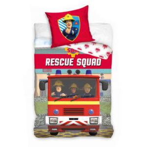 Fireman Sam Rescue Squad påslakan set 140x200 cm, 70x90 cm