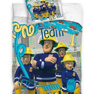 Fireman Sam Team Goal Påslakan Set 140x200 cm, 70x90 cm