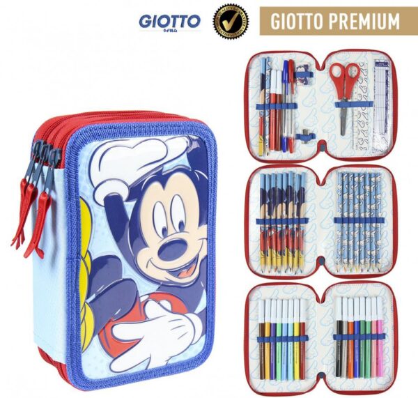 Disney Musse pennfodral med 3 fack