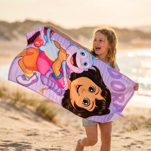 Dora Utforskaren badhandduk, strandhandduk 70x140 cm (Snabbtorkande) - Bild 5