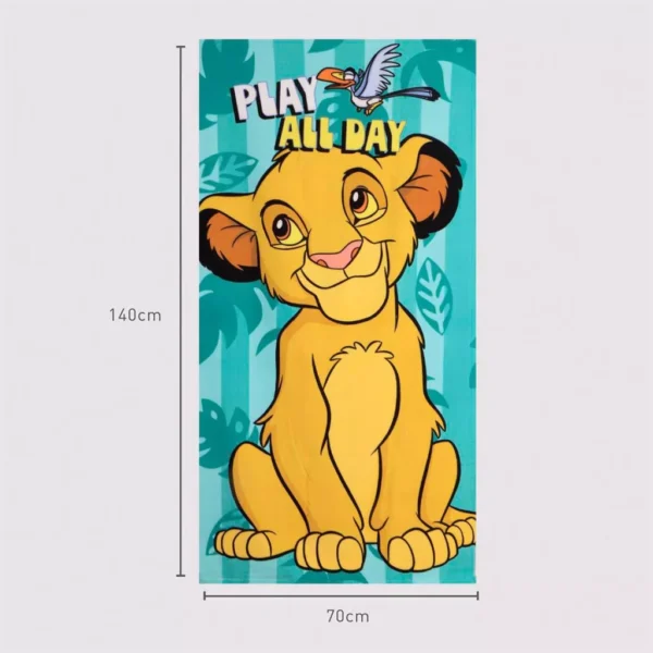 Disney Lejonkungen badhandduk, strandhandduk 70x140 cm (snabbtorkande) - Bild 3