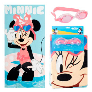 Disney Mimmi Pigg badhandduk och simglasögon set