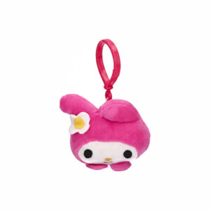 Hello Kitty My Melody huvud 3D plyschfigur med hängare, väsksmycke 10 cm