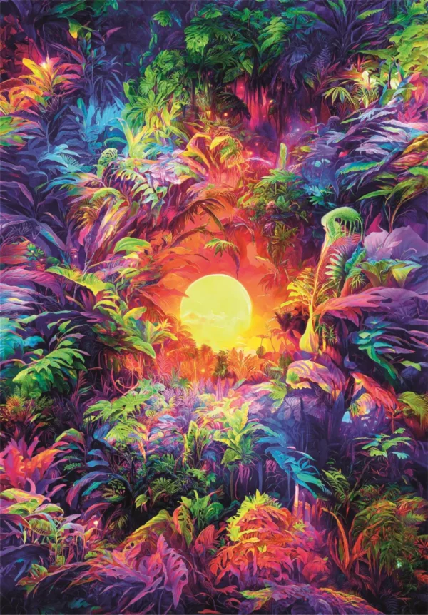 Colour Psychedelic Jungle 500-bitars kompakt pussel Clementoni - Bild 2