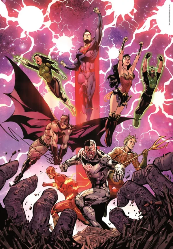 Justice League Defenders 1000 bitars kompakt pussel Clementoni - Bild 2