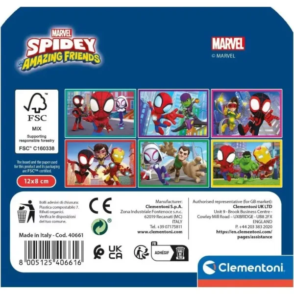 Spindelmannen Spidey Kubpussel 6-delar Clementoni 12x8 cm - Bild 2