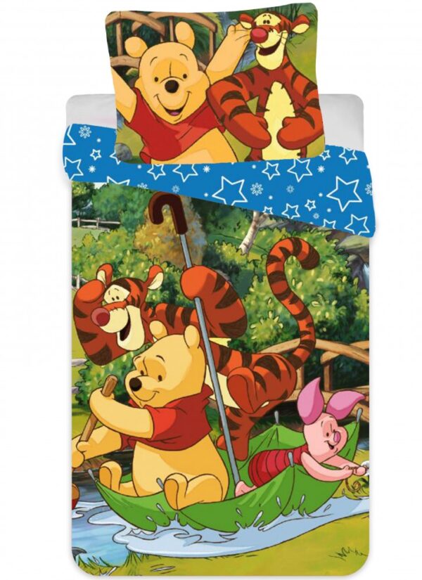 Disney Nalle Puh Rafting påslakanset / bäddset 90x140 cm, 40x55 cm