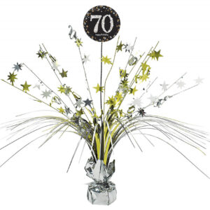 Happy Birthday Guld 70 Borddekoration 45,7 cm