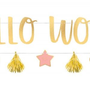 Baby Girl Hello World text 176,8 cm 2 delar
