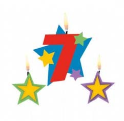 Colour Number 7-ljus med stjärnor