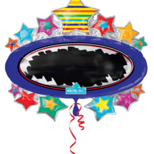Colour Black Board Stjärnformad folieballong 78 cm