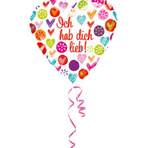 Love Ich hab dich lieb folieballong 43 cm
