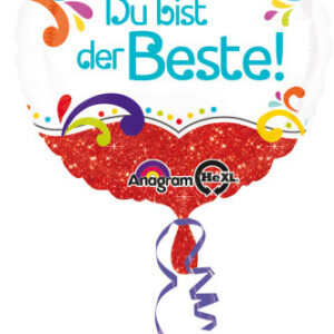 Colour Du bist der Beste folieballong 43 cm