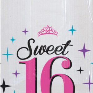 Happy Birthday Sweet 16 Presentpåsar, 20-pack