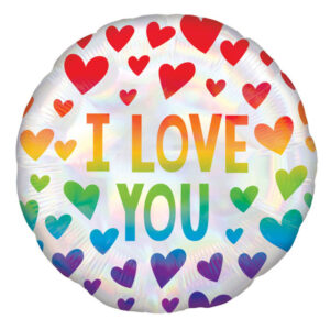 Love I Love You Rainbow, I Love You folieballong 43 cm