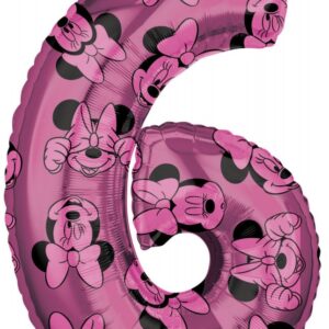 Disney Mimmi Pigg folieballong nummer 6, 66 cm
