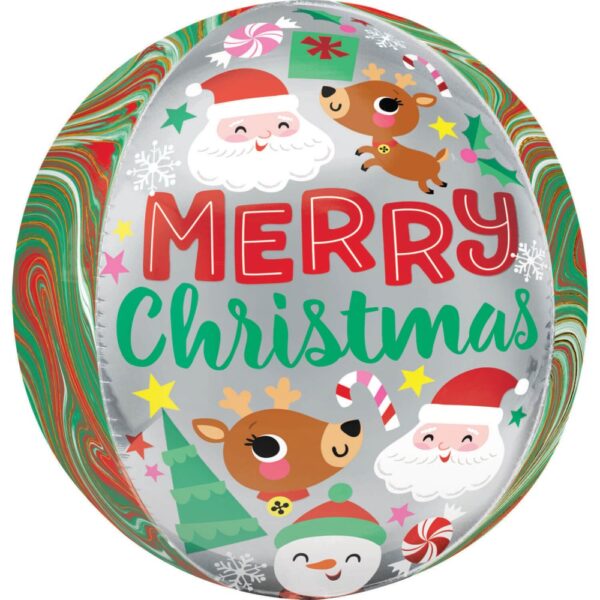 Julballong Merry Christmas Folie 40 cm