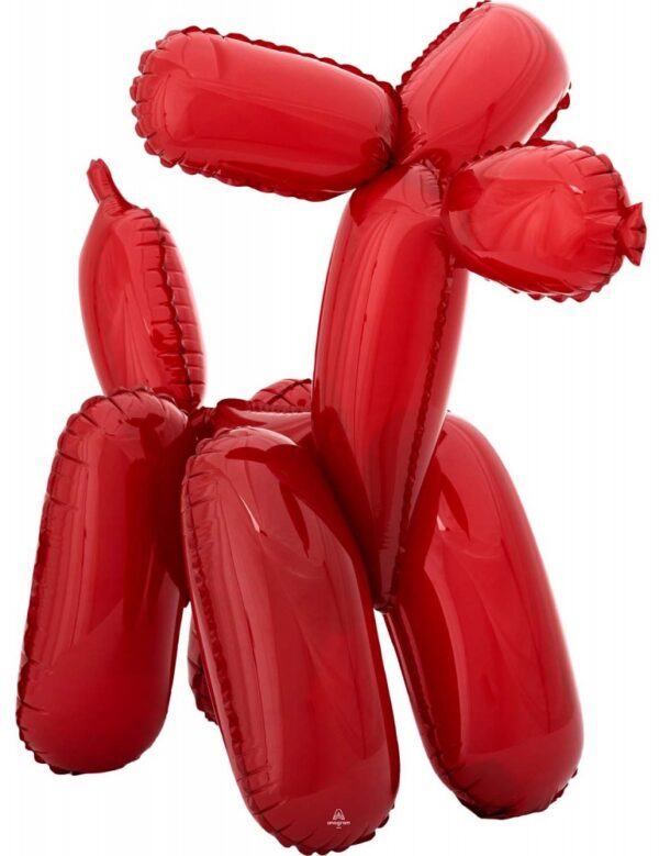 Röd hund folieballong 48 cm