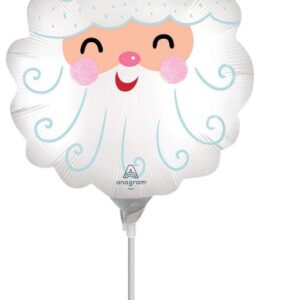 Julröd tomte mini folieballong (WP)