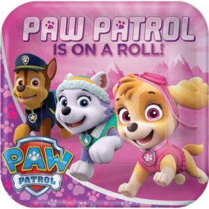 Paw Patrol rosa papperstallrikar 8 st 23 cm