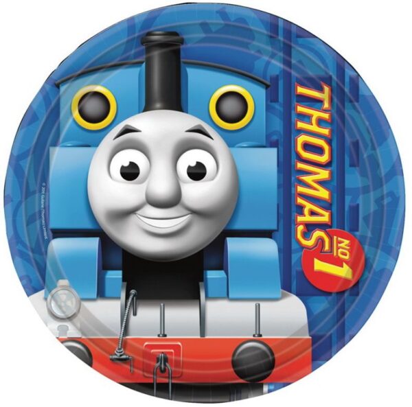 Thomas and Friends blå pappersassietter 8-pack 18 cm
