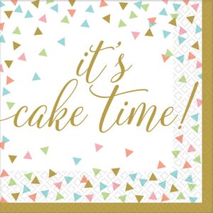 Party Cake Time Konfetti Servetter 36-pack 33x33 cm