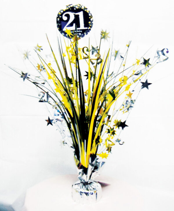 Happy Birthday Guld 21 Borddekoration 45,7 cm