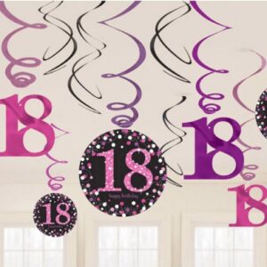 Happy Birthday 18-banddekoration 12-delars set