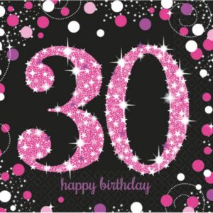 Happy Birthday 30 servetter 16 st 33x33 cm