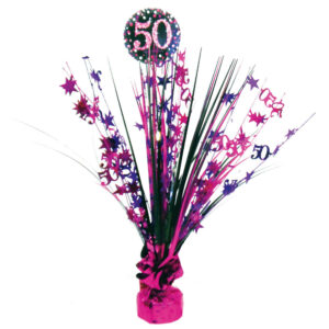 Happy Birthday Rosa 50 bordsdekoration 45,7 cm
