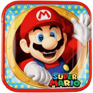 Super Mario Mushroom World pappersassietter 8 st 23 cm