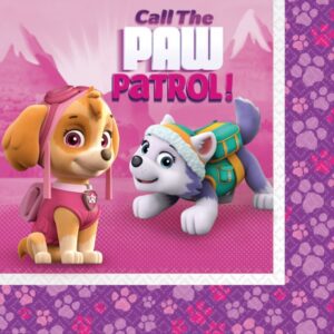 Paw Patrol rosa servetter 20 st 33x33 cm