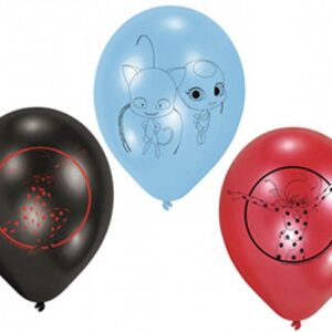 Miraculous Ladybug City ballonger 6-pack 9 tum (22,8 cm)
