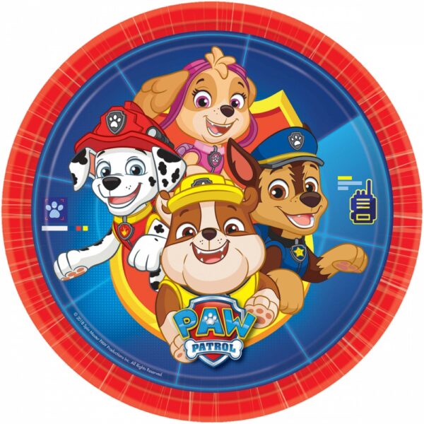 Paw Patrol Hjältar pappersassietter 8-pack 23 cm