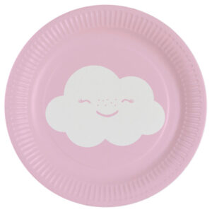 Rainbow och Cloud pappersassietter 8 st 18 cm