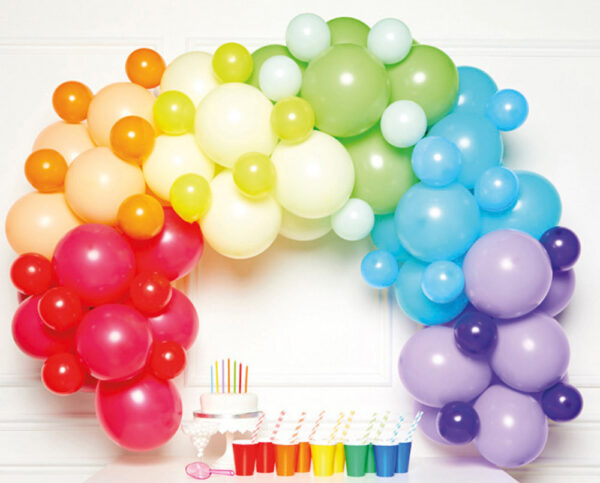 Färgglad ballonggirlang 78-delars set