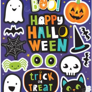 Halloween-vänners fönsterdekalset med 17 delar