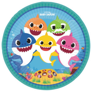 Baby Shark pappersassietter 8-pack 23 cm